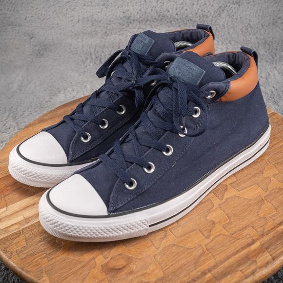 Converse Chuck Taylor All Star Blue Mid-Top Sneaker - Men's 10 Navy blue - Picture 3 of 7